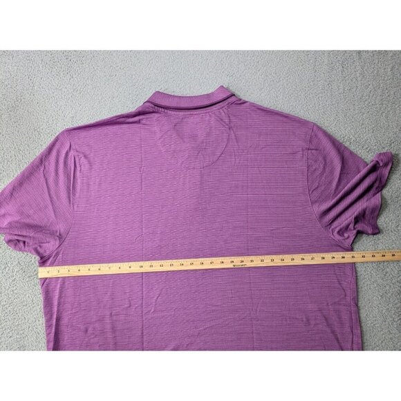 Van Heusen Flex Polo Shirt Mens 4XL Big & Tall Purple Natural Stretch - Picture 11 of 12